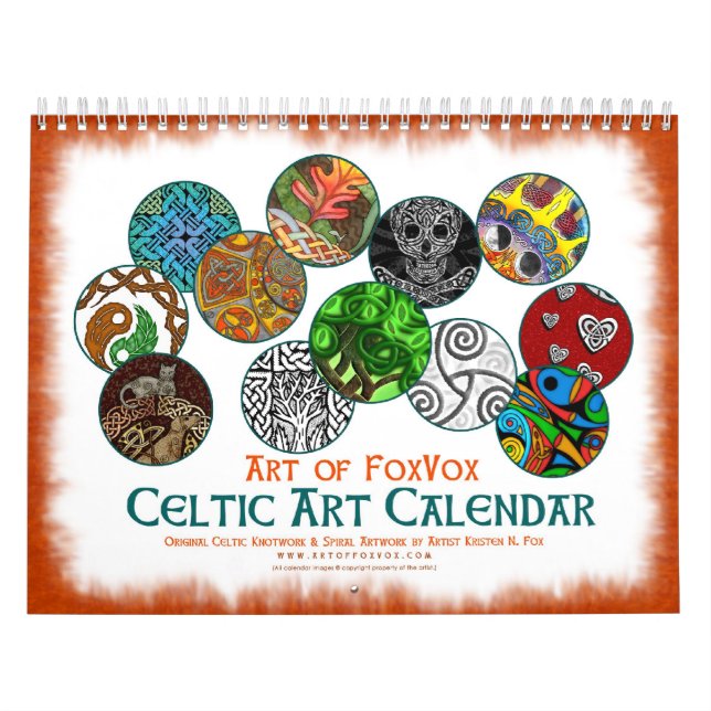 El arte céltico diseña el calendario de pared (Tapa)