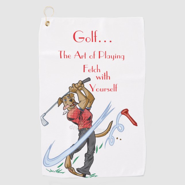 “El arte de jugar golf” Toalla de golf (Anverso)