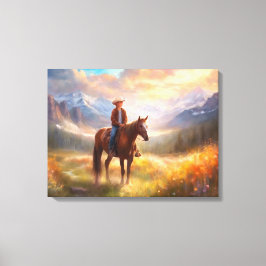 El arte de la cama de Cowboy Mountain Horseback Bo
