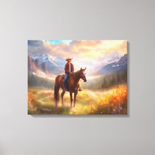 El arte de la cama de Cowboy Mountain Horseback Bo