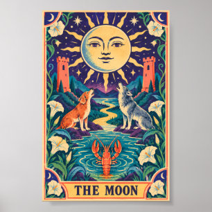 El Arte de la Carta de Tarot de la Luna Ocultismo 