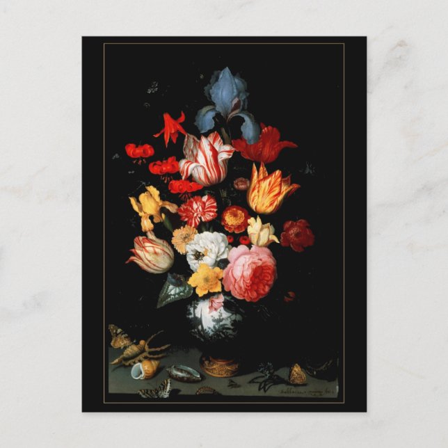 El arte de la época de la postales sigue con flore (Anverso)