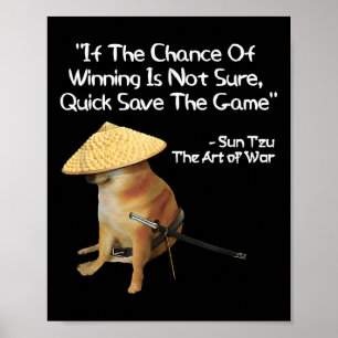 El Arte De La Guerra Meme Gamer Gaming Samurai Dog
