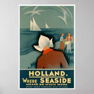 El arte de La Haya Holanda Póster de viaje Países 