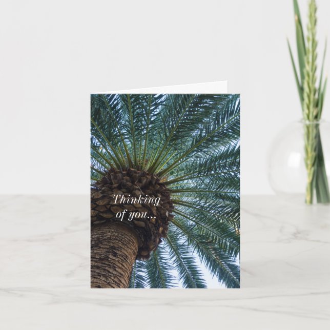 El Arte De La Palm Tree Pensando En Tu Tarjeta (Anverso)