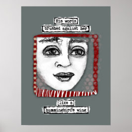 El arte de la pared Poster del ala de Hummingbird