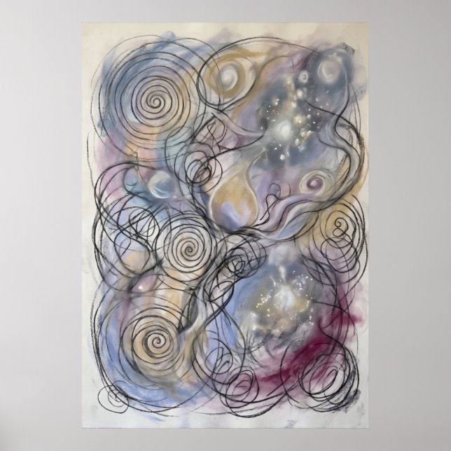 El Arte de Pared Mapa de la Alma Lavanda (Frente)