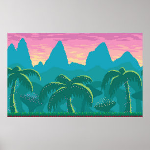 El arte de Pixel es un paisaje sin fisuras con zon