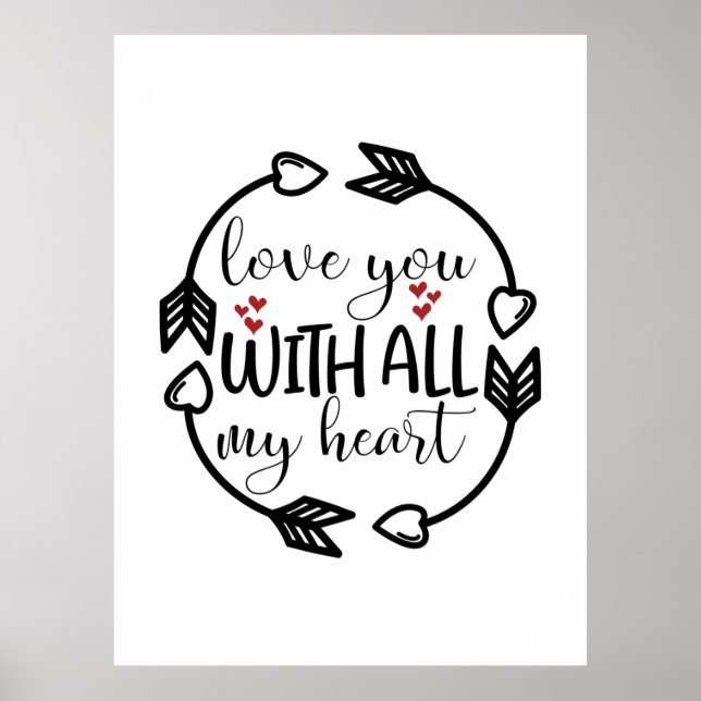 El arte de San Valentín te ama con todo mi corazón (Frente)