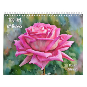 El arte del calendario de arte floral de los Rosas