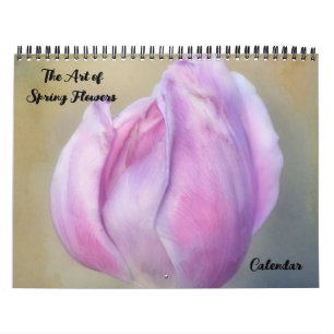 El arte del calendario de flores de primavera