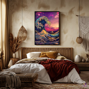 El arte del Cyberpunk de la gran ola Synthwave