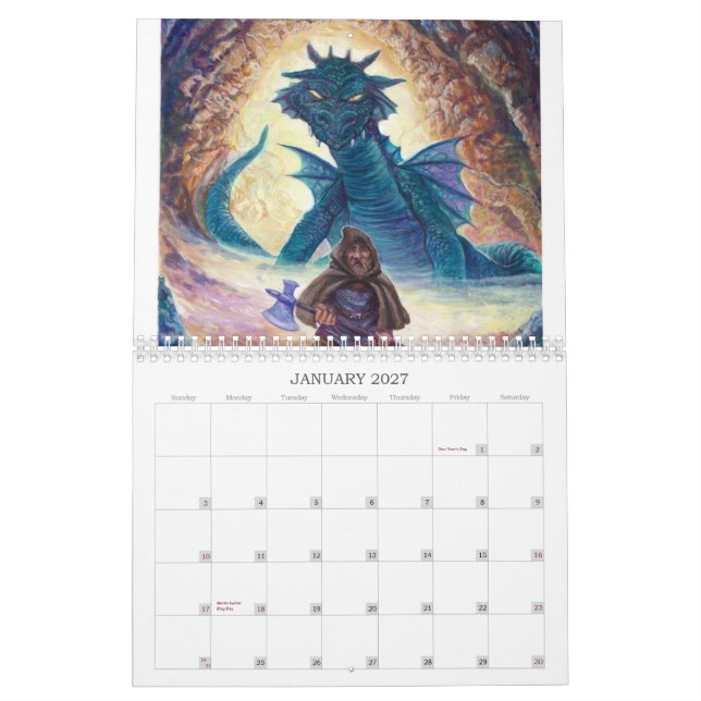 El arte del dragón del calendario 2009 (Jan 2027)