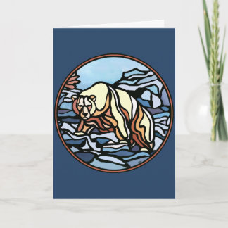 El arte del oso carda las tarjetas tribales en