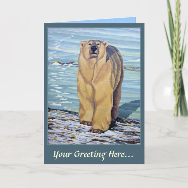 El arte del oso polar carda tarjetas de encargo (Anverso)