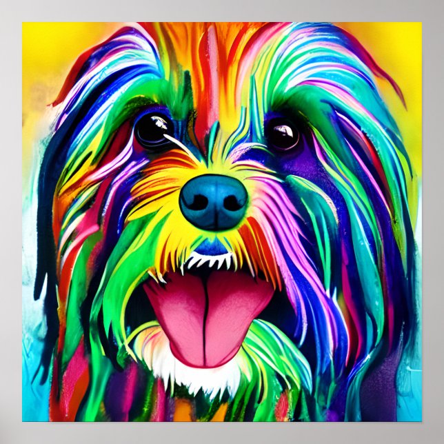 El arte del retrato de perro de Tibetano Terrier (Frente)