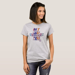 El arte desgasifica la camiseta de la cita