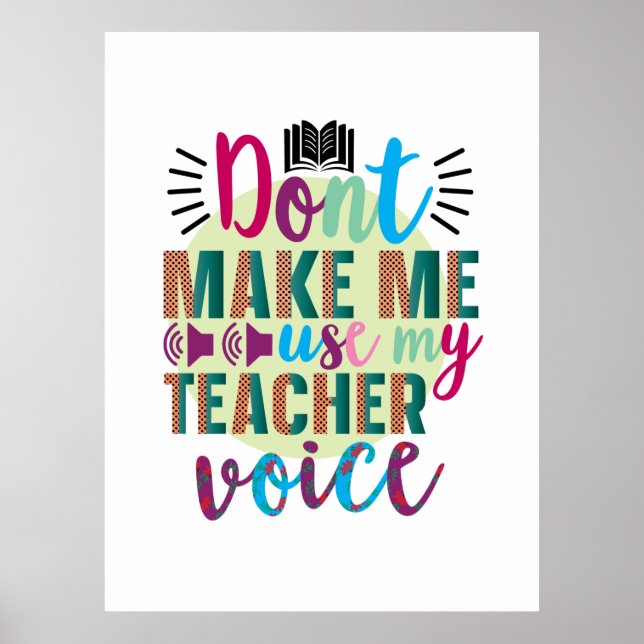El arte docente no me hace usar mi voz como profes (Frente)