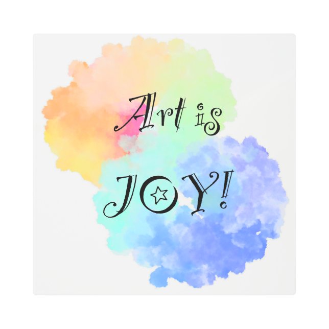 El arte es alegría en el arte metalizado (Anverso)