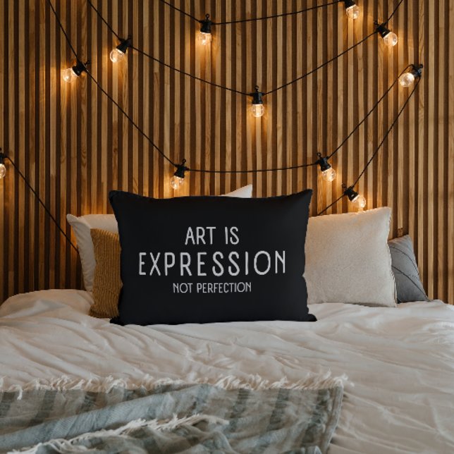 El arte es expresión no Cojín decorativo de perfec (Subido por el creador)