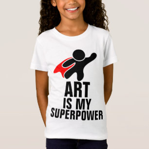 EL ARTE ES MI CAMISETA DE SUPERPOWER PARA NIÑOS