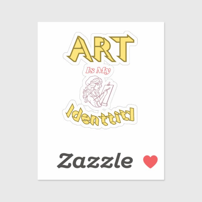 El arte es mi pegatina de identidad (Hoja)