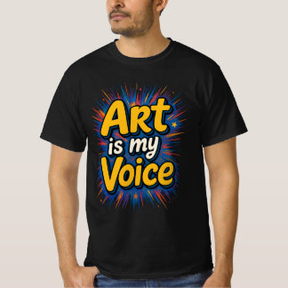 El arte es mi voz – Camiseta de tipografía vibrant