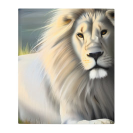 El arte etéreo del león majestuoso blanco se gener