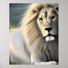 El arte etéreo del león majestuoso blanco se gener