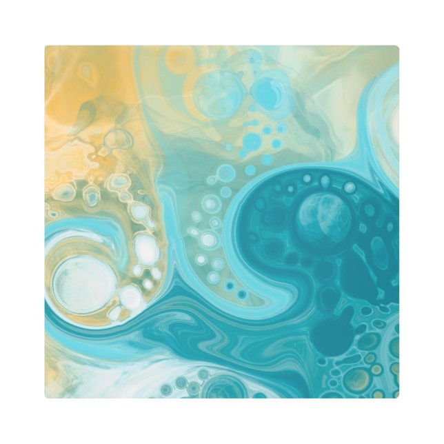 El arte fluido de Ocean Blue y Sandy Brown (Anverso)