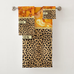 El arte flúido vierte el estampado leopardo
