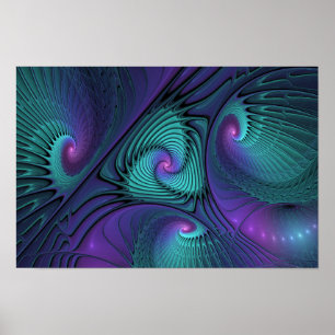 El arte fractal abstracto moderno de Púrpura se en
