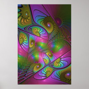 El Arte Fractal Abstracto Trippy Luminoso Colorido