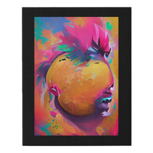 El arte gráfico abstracto del mango vibrante y col