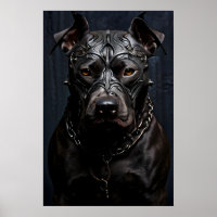 El arte Metalizado negro de Pitbull