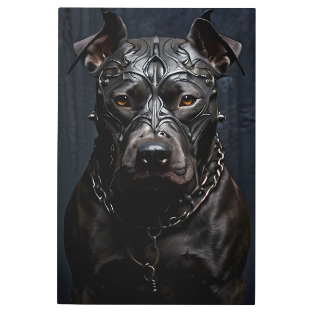 El arte Metalizado negro de Pitbull (Anverso)