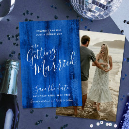 El arte moderno azul zafiro salva las tarjetas de