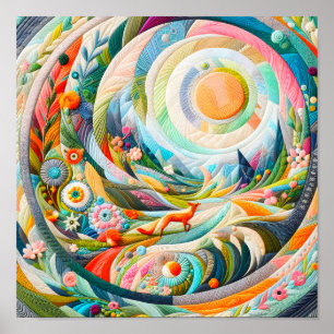 El arte moderno bordado se asemeja al paisaje de p