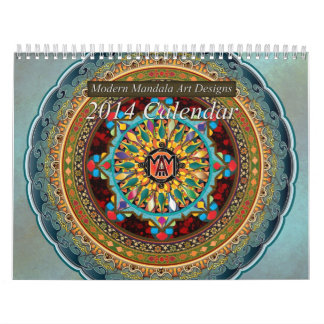 El arte moderno de la mandala diseña el calendario