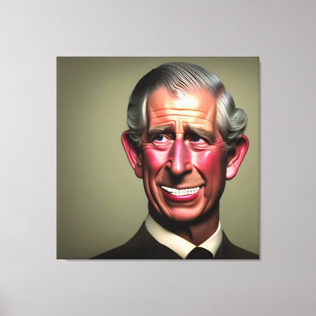 El arte mural del rey Carlos III sonriente (Anverso)