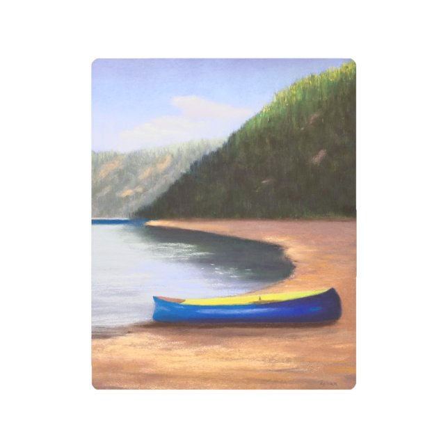 El arte mural Metalizado de la canoa azul (Anverso)