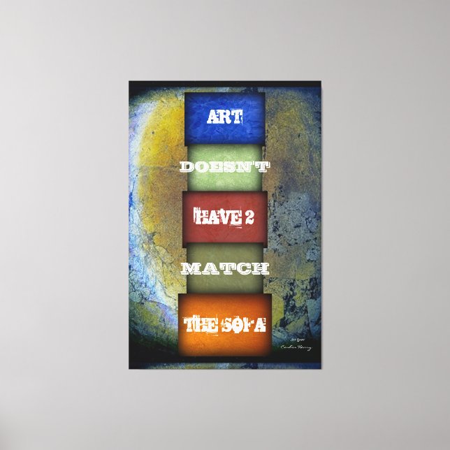 El arte no tiene que coincidir con el sofá - Cita  (Anverso)