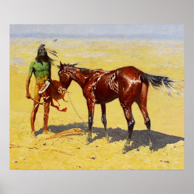 El arte occidental de Frederic Remington "Hundido" (Frente)