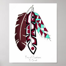 El arte original del trío de las plumas