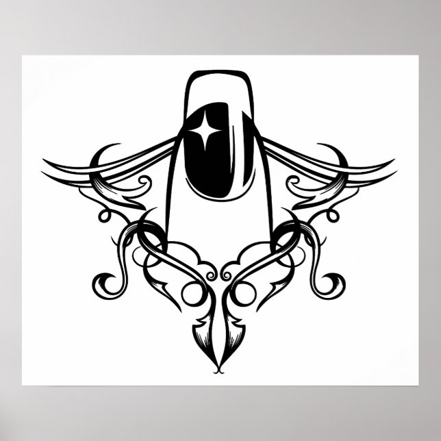 El arte polaco de las uñas es clásico (Frente)