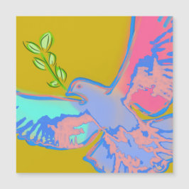 El arte pop de la paloma de la paz en amarillo ocr