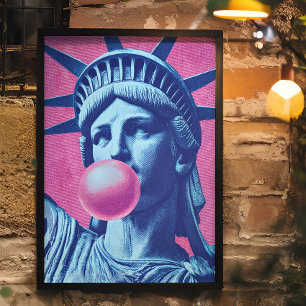 El arte pop retro Lady Liberty