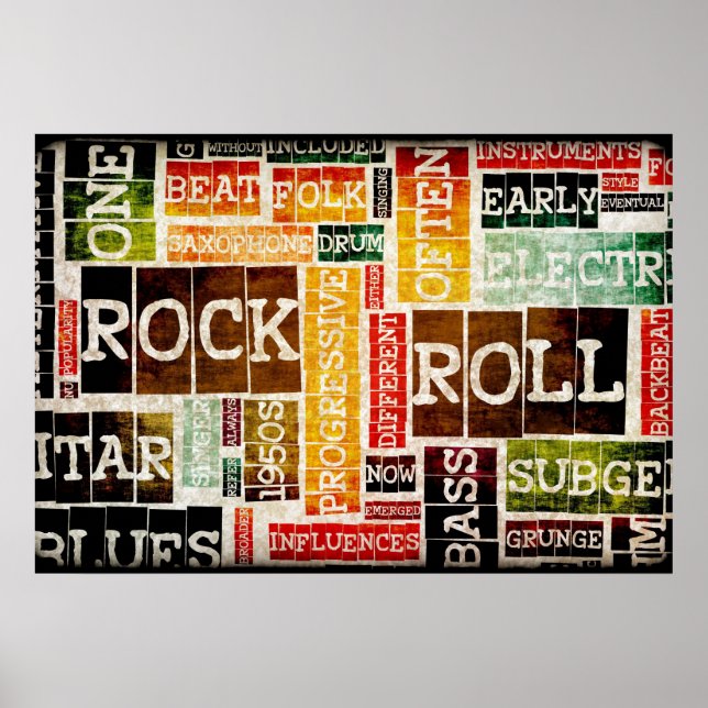 El arte Poster de música rock y Roll como fondo (Frente)