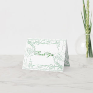El arte verde Nouveau le agradece las tarjetas