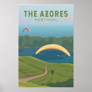 El Arte Vintage de Viajes a las Azores Portugal